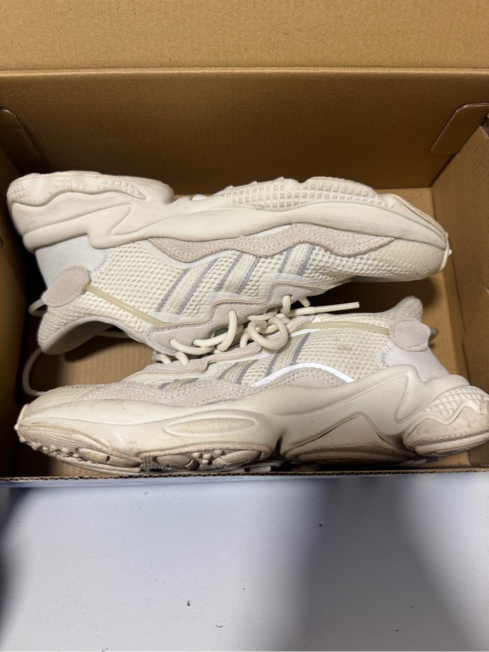 adidas Women's Cream/Off-White Mesh Runner Sneakers